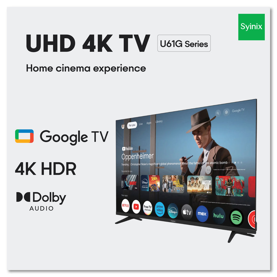 SYINIX 55 Inch UHD 4K TV - 55U61G