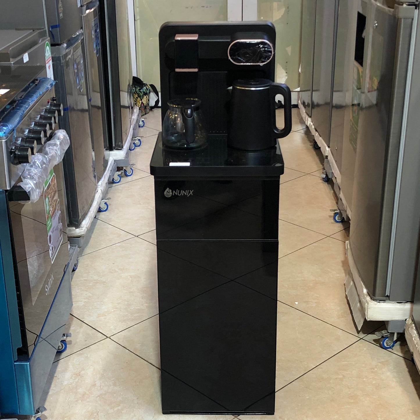 Nunix A1C bottom load hot and cold water dispenser with coffee maker