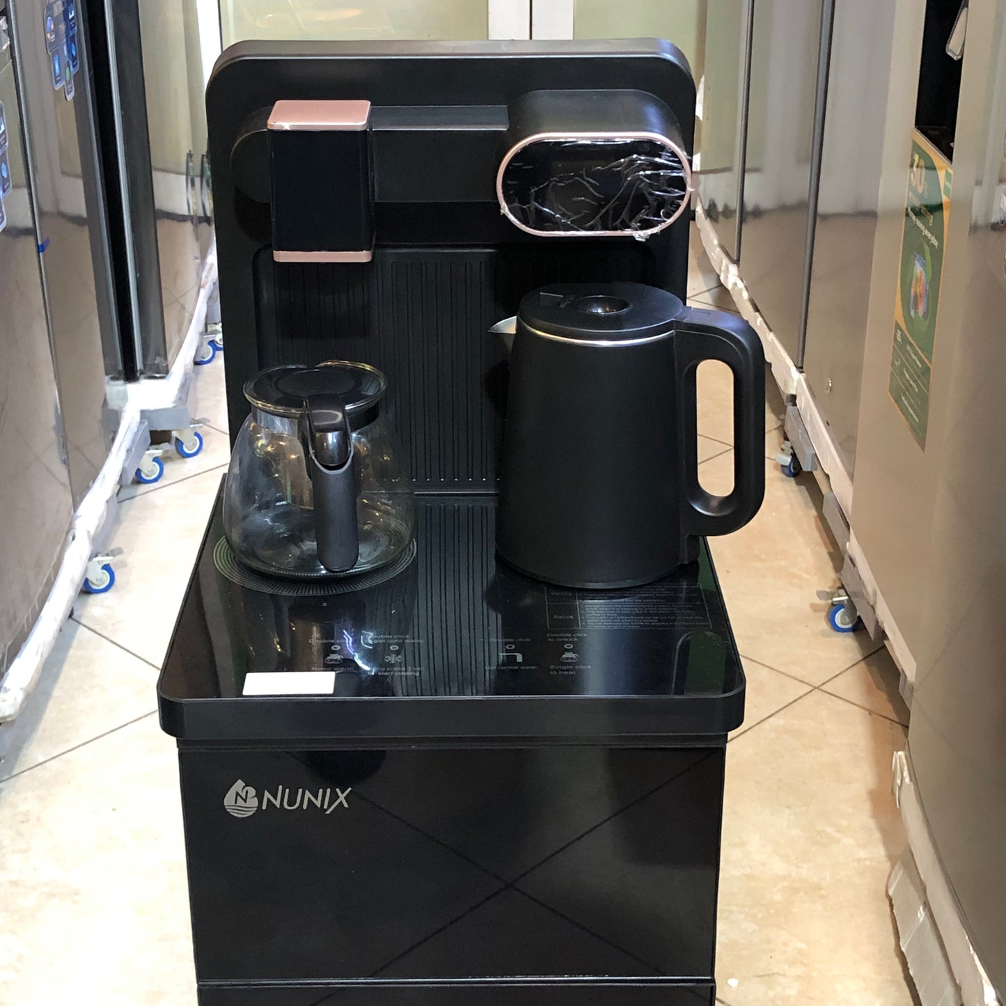 Nunix A1C bottom load hot and cold water dispenser with coffee maker