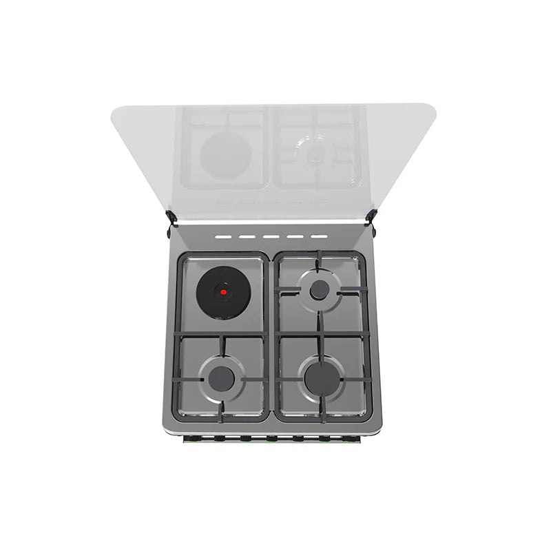 Syinix Standing Cooker Gas Cooker with Electric Oven 3 Gas Burners 1 Hot Plate 60 cm*60 cm Q60GC2