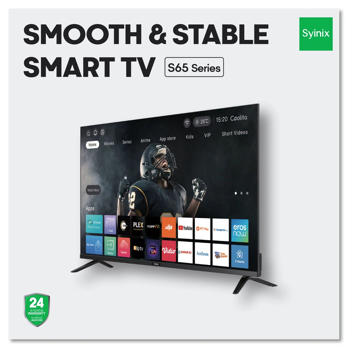 Syinix Tv 32inch 32S65 Frameless HD Smart Tv