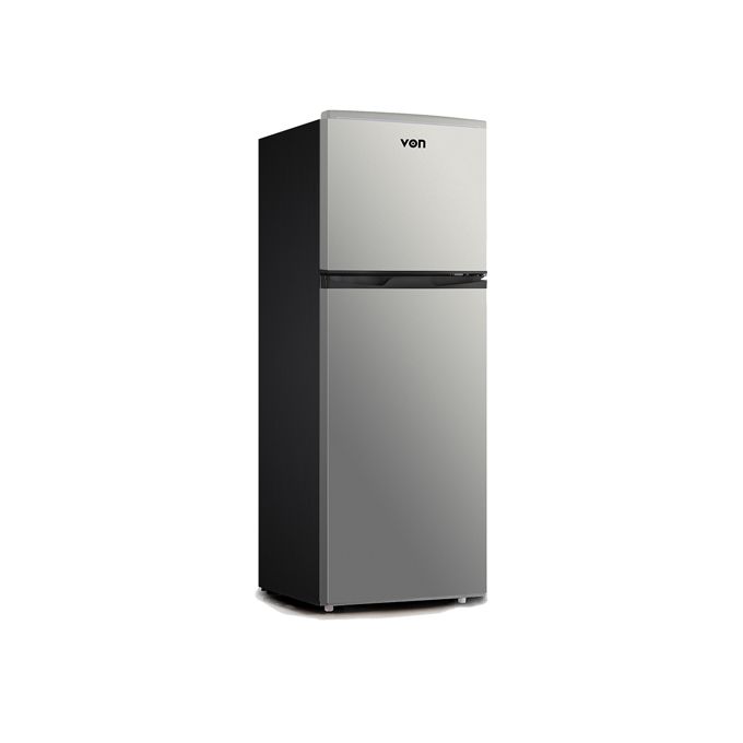 Von VART-19DHS Double Door Fridge 136L - Silver