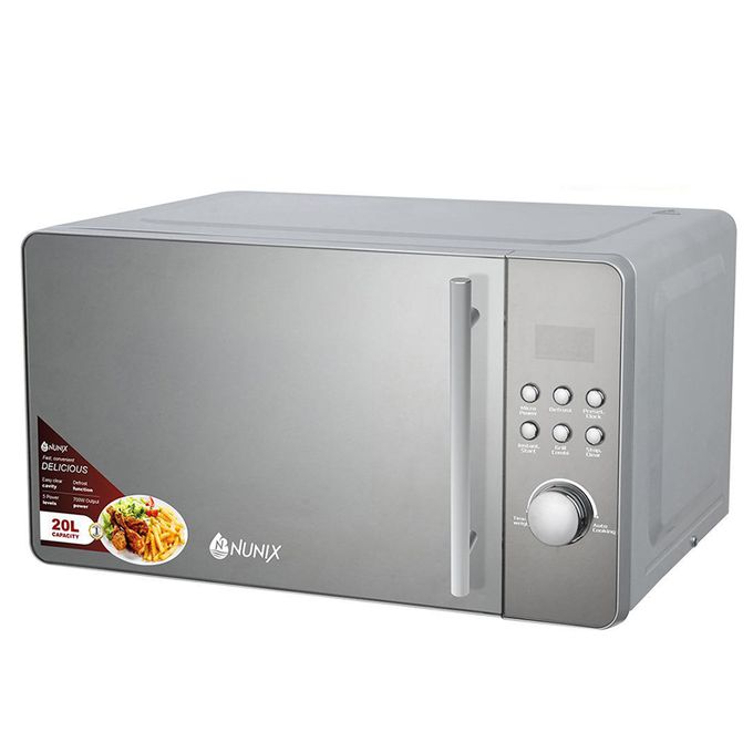 Nunix 20L Digital Microwave Silver With Grill