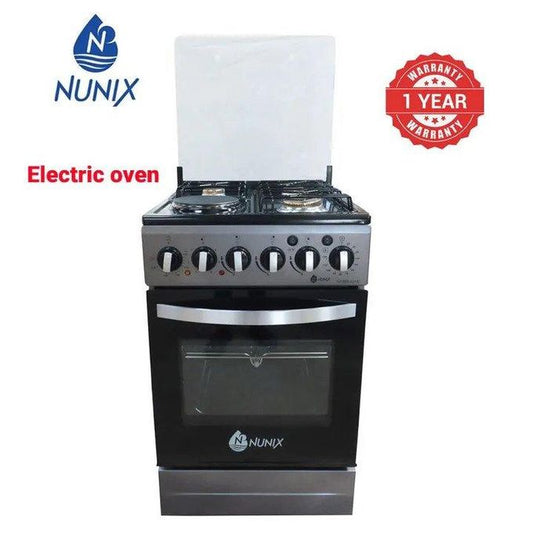 Nunix KZ-560-3G1E Free Standing 3 Gas Cooker+1 Hotplate With Electric Oven