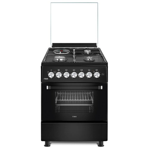 MIKA Standing Cooker, 58cm x 58cm, Matt Black BLEM