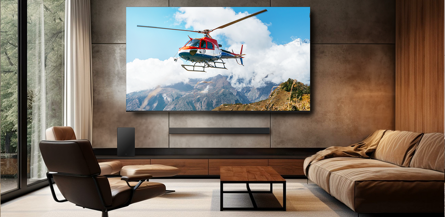 TCL Q75H 5.1.2 Channel Soundbar with Dolby Atmos, Ray Danz Technology, and Wireless Subwoofer