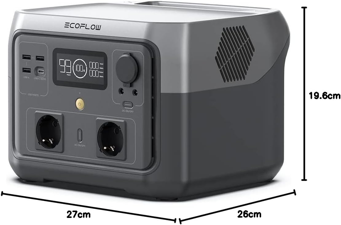ECOFLOW Portable Power Station RIVER 2 MAX, 512Wh