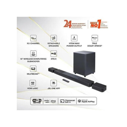 Jbl BAR 1300 1170W 11.1.4-CHANNEL DOLBY ATMOS WITH DETACHABLE SURROUND SPEAKERS SOUNDBAR SYSTEM