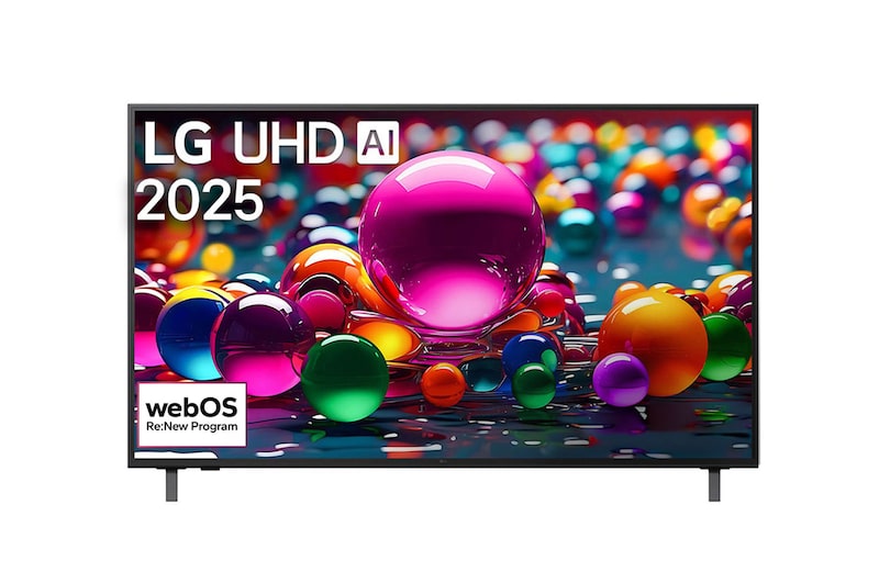 LG 55 inch UHD AI UA80 4K Smart TV HDR10 webOS25 2025