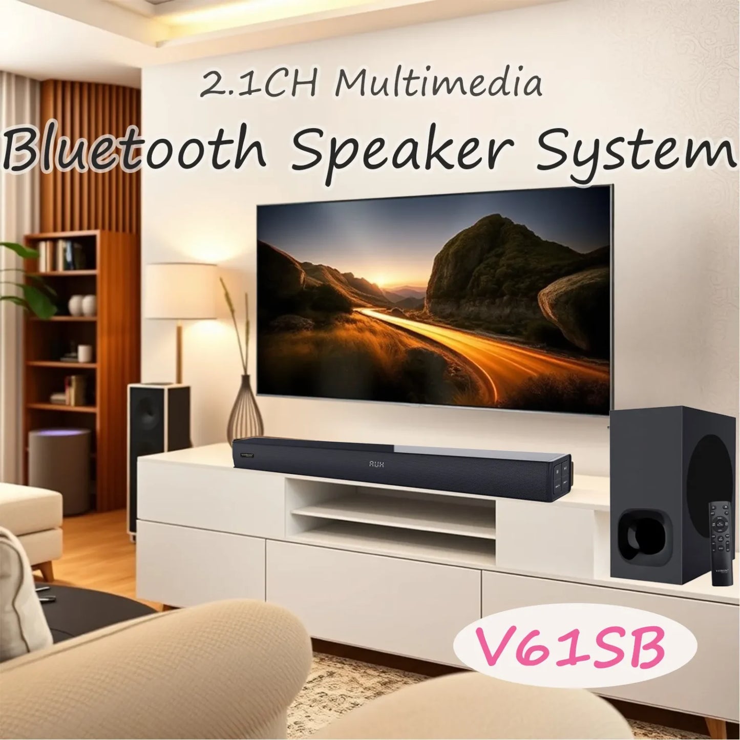 Vitron V61SB 2.1 CH Multimedia Bluetooth Speaker System