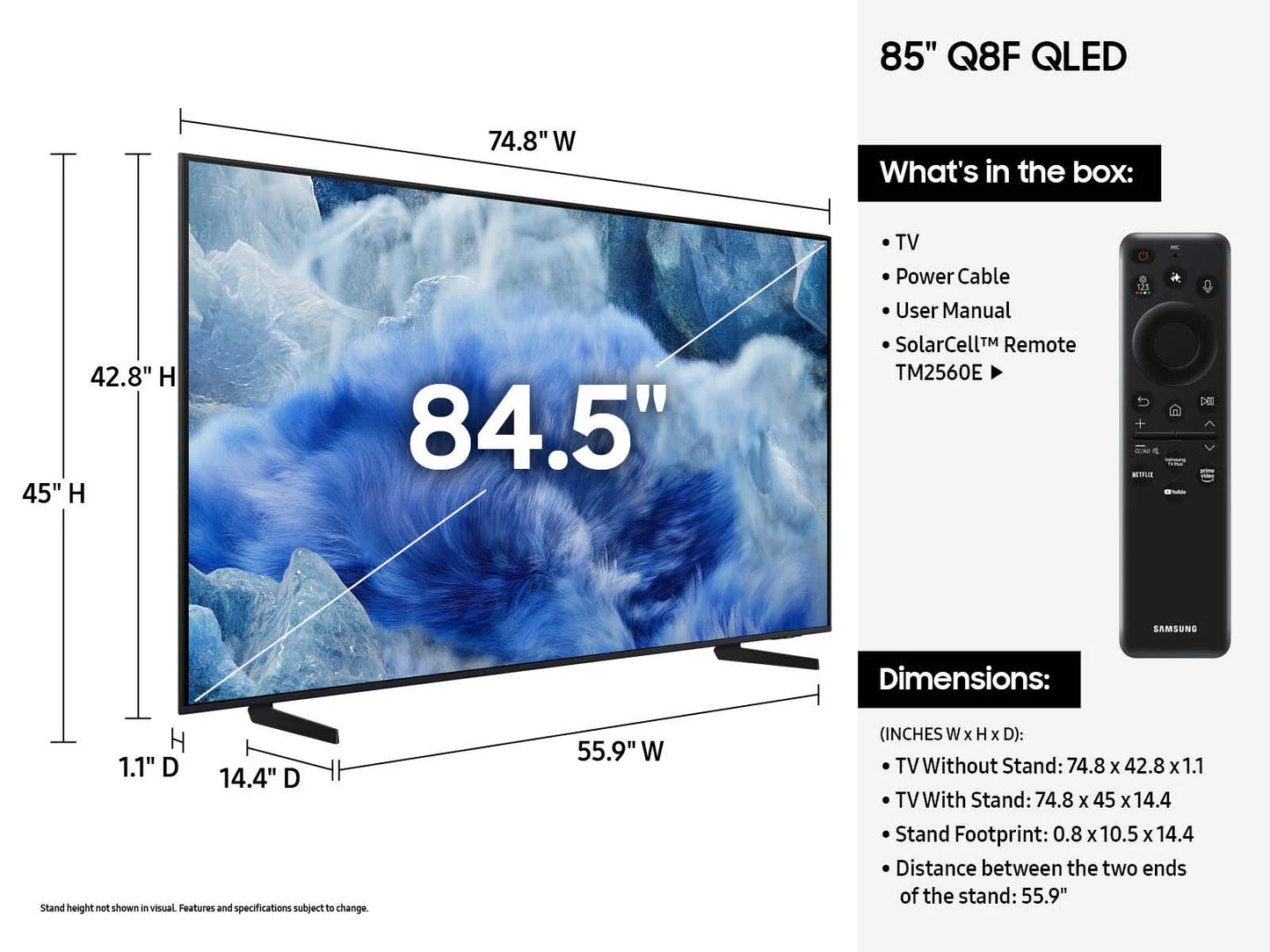 85" Class QLED Q8F 4K Samsung Vision AI Smart TV (2025)