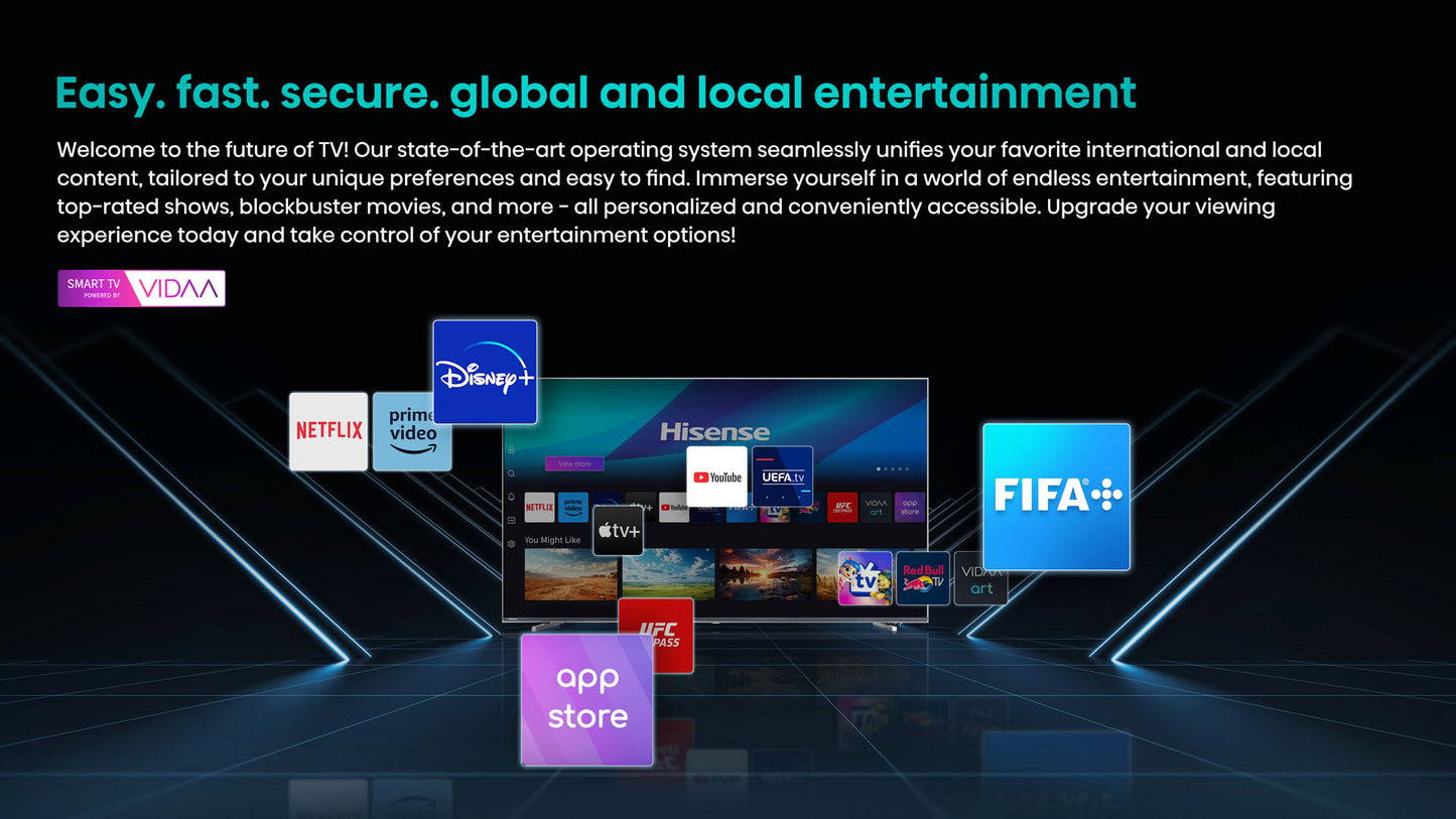 Hisense 65 Inch Q6N QLED 4K VIDAA Smart TV