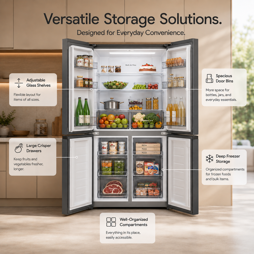 SYINIX 418L 4 DOOR REFRIGERATOR