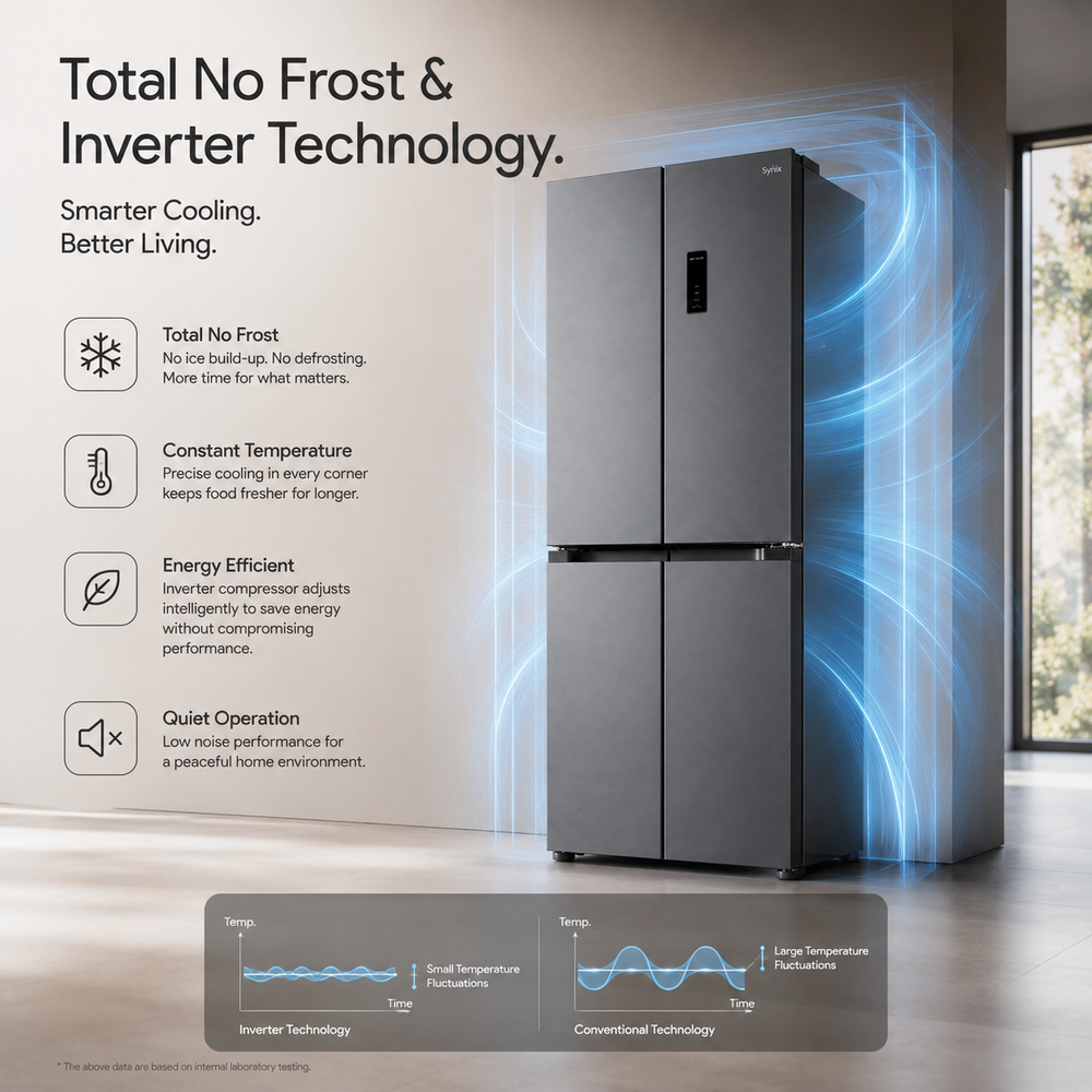 SYINIX 418L 4 DOOR REFRIGERATOR