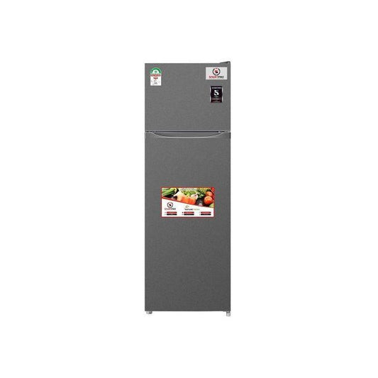 Smart Pro SFR-210-DT-I Double Door Refrigerator, 169L- Silver