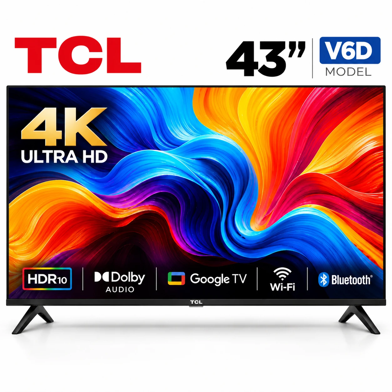 TCL V6D 43 Inch Direct LED 4K SMART Google TV 2026